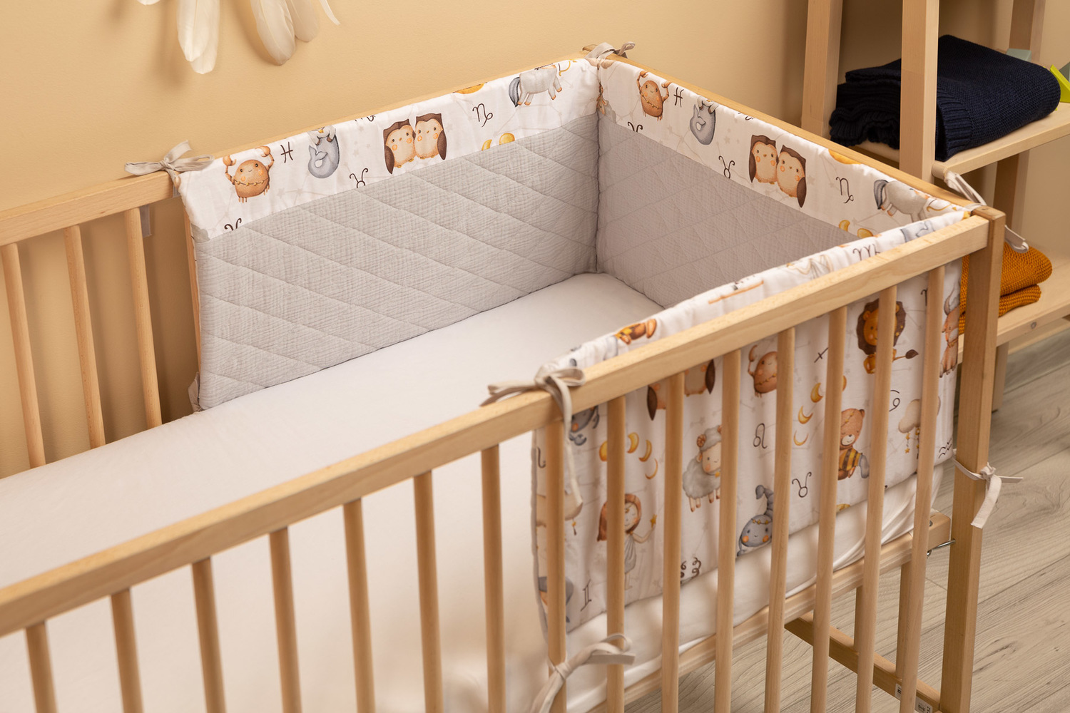 Baby Bedbumper-Bed Zijbeschermers-180x30cm